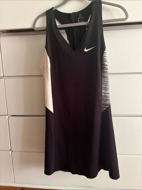 Nike Black Mini Dress with White and Gray Side Panels